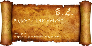 Buják László névjegykártya